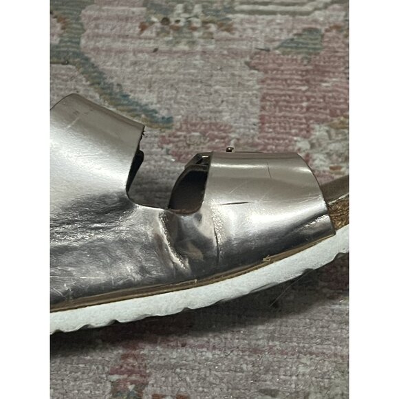 Metallic Gold Womens Birkenstock Arizona Sandals Size 41 EU 10 US Narrow - Picture 11 of 16